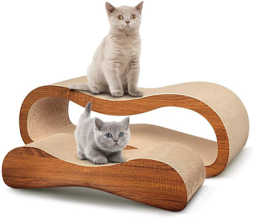 FluffyDream 3 in 1 Cat Scratcher Cardboard Lounge Bed